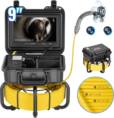 Vevor Sewer Camera 98 ft. Self-Leveling with 9