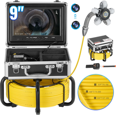 Vevor Sewer Camera 165 ft. Self-Leveling with 512Hz Locator 1080P HD New