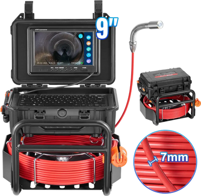 Vevor Sewer Camera 98 ft. Self-Leveling with 512Hz Transmitter LEDs 9