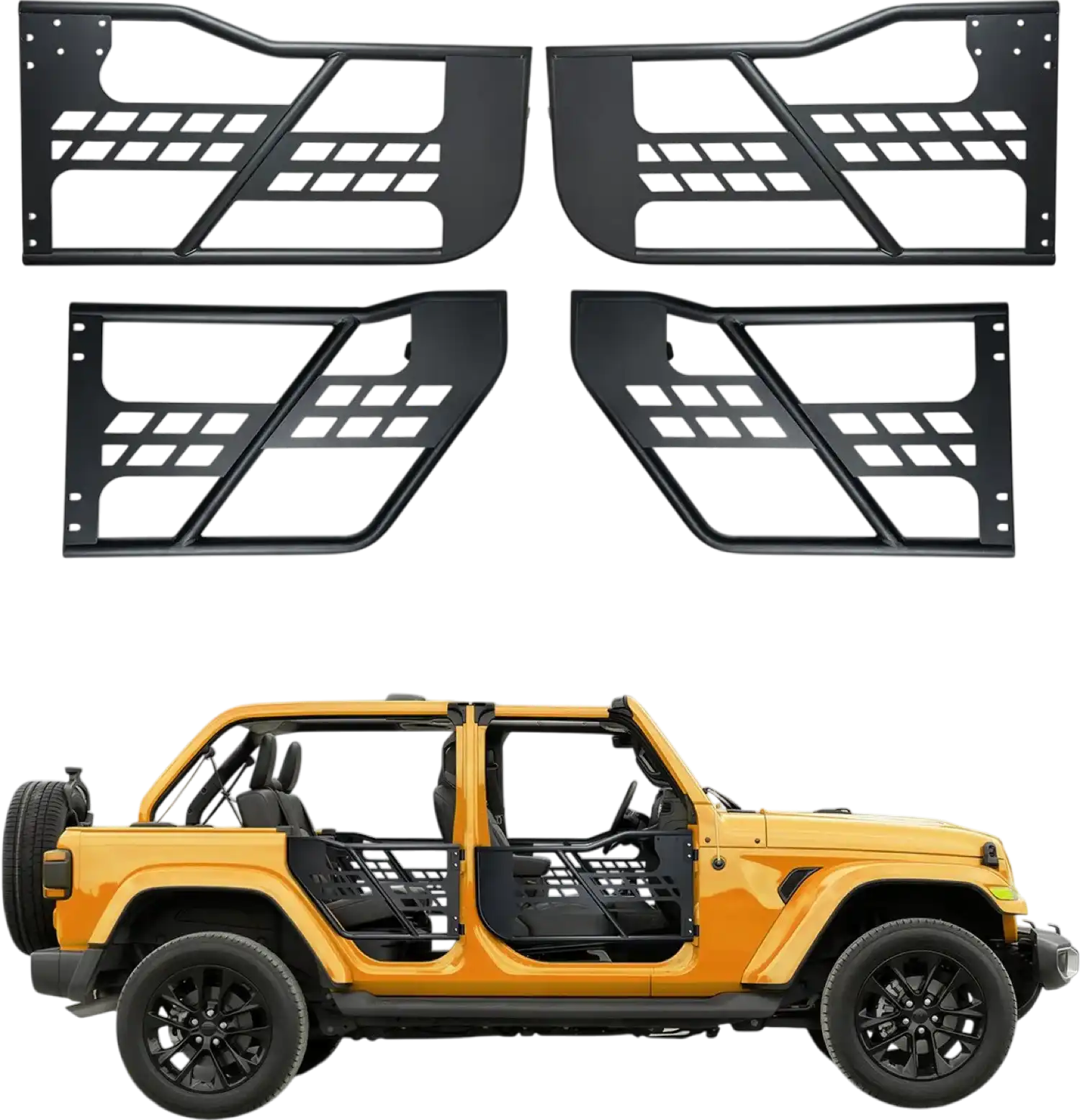 Vevor Jeep Tube Doors Hunting Style for 2007-2018 Wrangler JK New
