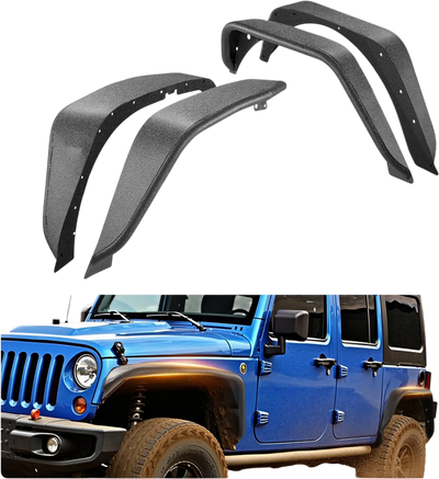 Vevor Fender Flare Kit Front and Rear for 2007-2018 Jeep JK/JKU New