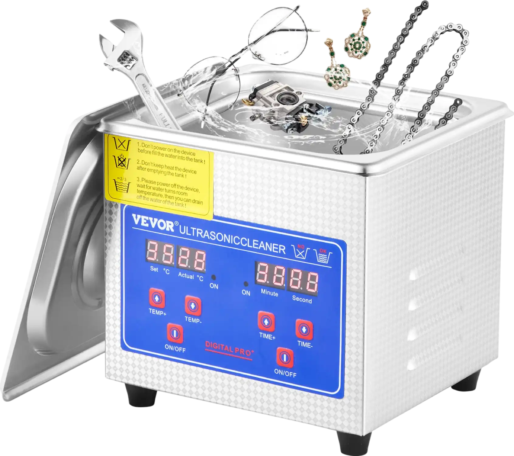Vevor Ultrasonic Cleaner 15L with Digital Timer and Heater 40kHz 360W New