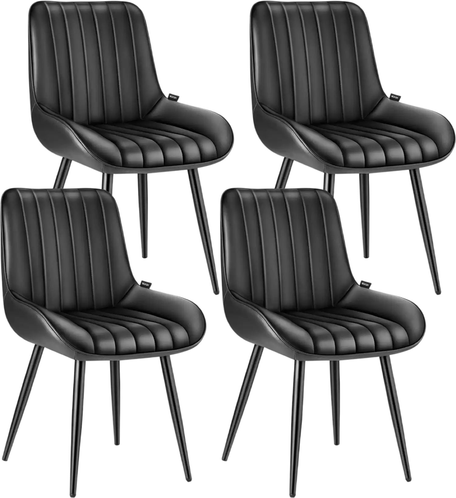 Vevor Modern Dining Room Accent Chairs Upholstered Fabric Set of 4 New