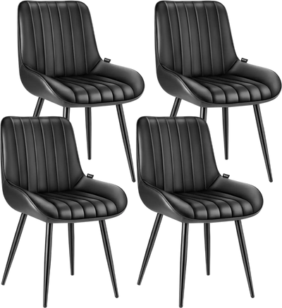 Vevor Modern Dining Room Accent Chairs Upholstered Fabric Set of 4 New