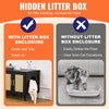 Vevor Cat Litter Box Enclosure Wooden Hidden Furniture Shelter 2 Rooms New