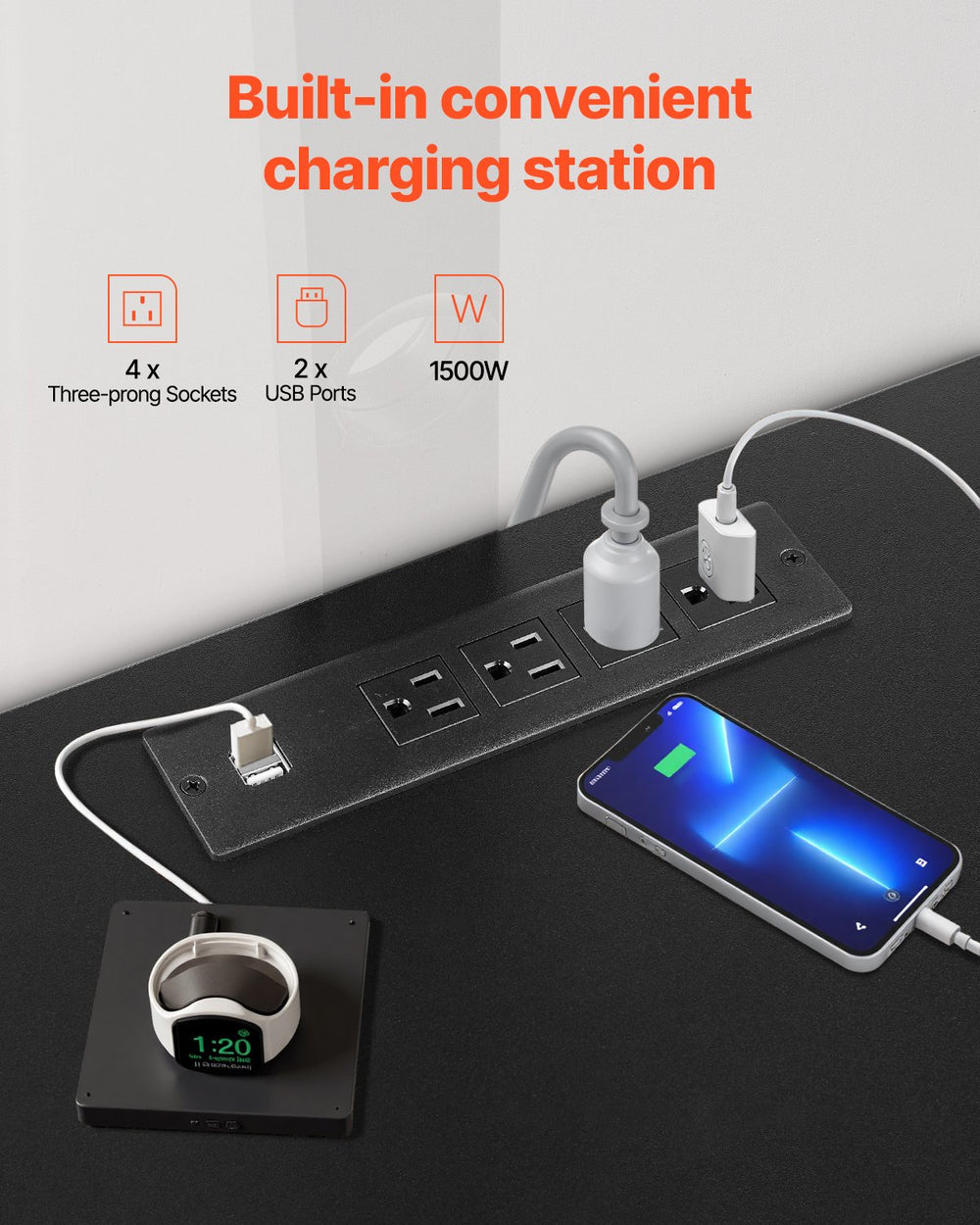 Vevor TV Stand 52" Entertainment Center with Mount for TVs up to 75" New