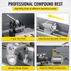 Vevor Metal Lathe 8.7" x 29.5" with Infinitely Variable Speed 50-3000 RPM 1100W New