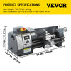 Vevor Metal Lathe 8" x 16" Precision Bench Top Mini Milling Variable Speed 50-2500RPM 1100W New