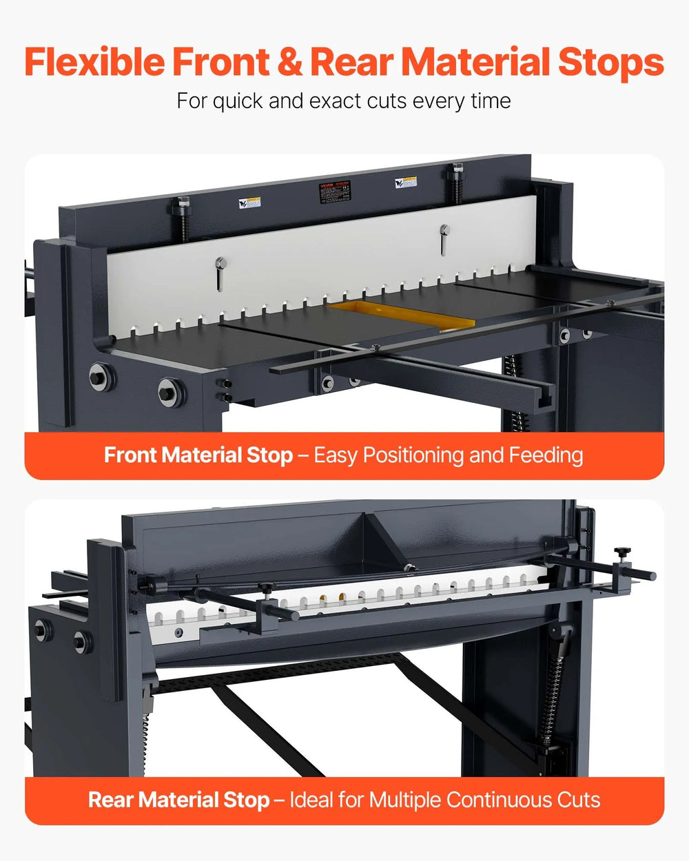Vevor Sheet Metal Shear 52" Manual Foot Stomp with Adjustable Blade Gap New