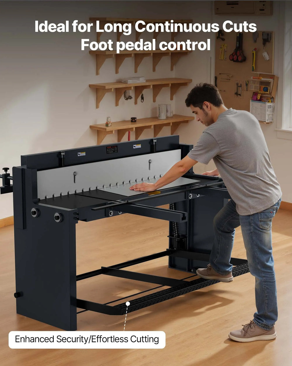 Vevor Sheet Metal Shear 52" Manual Foot Stomp with Adjustable Blade Gap New