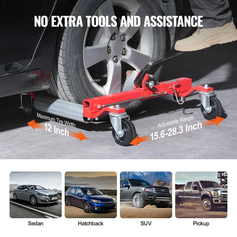 Vevor Wheel Dolly 1500 Lbs Heavy Duty Vehicle Positioning Tire Lifter 2 Pack New
