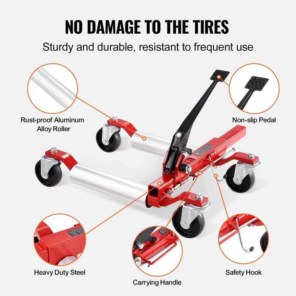 Vevor Wheel Dolly 1500 Lbs Heavy Duty Vehicle Positioning Tire Lifter 2 Pack New
