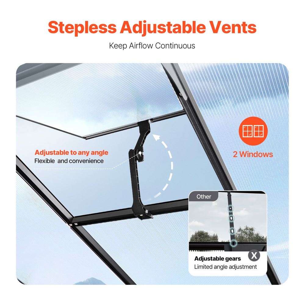 Vevor Greenhouse 8 x 12 Ft Polycarbonate Walk-In Garden New