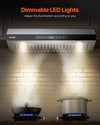 Vevor Range Hood 30" 900 CFM Under Cabinet Vent Touch and Gesture Control New