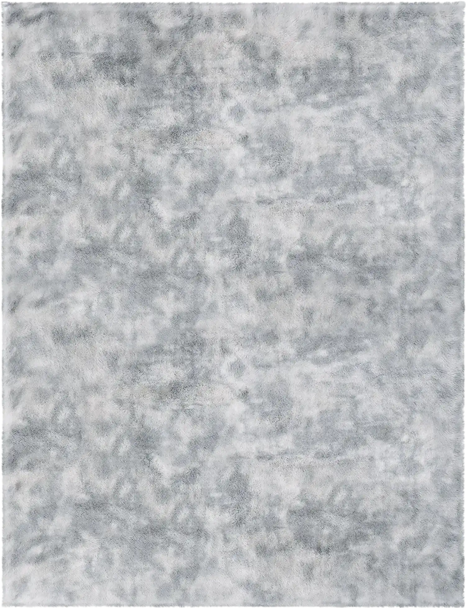 Vevor Area Rug 9' x 12' Tie-Dye Light Gray Plush Shag New