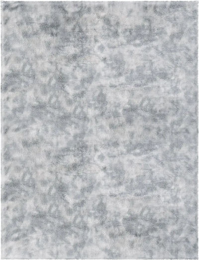 Vevor Area Rug 9' x 12' Tie-Dye Light Gray Plush Shag New
