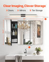 Vevor Mirror Medicine Cabinet 25.5" x 40" with Adjustable Shelves New