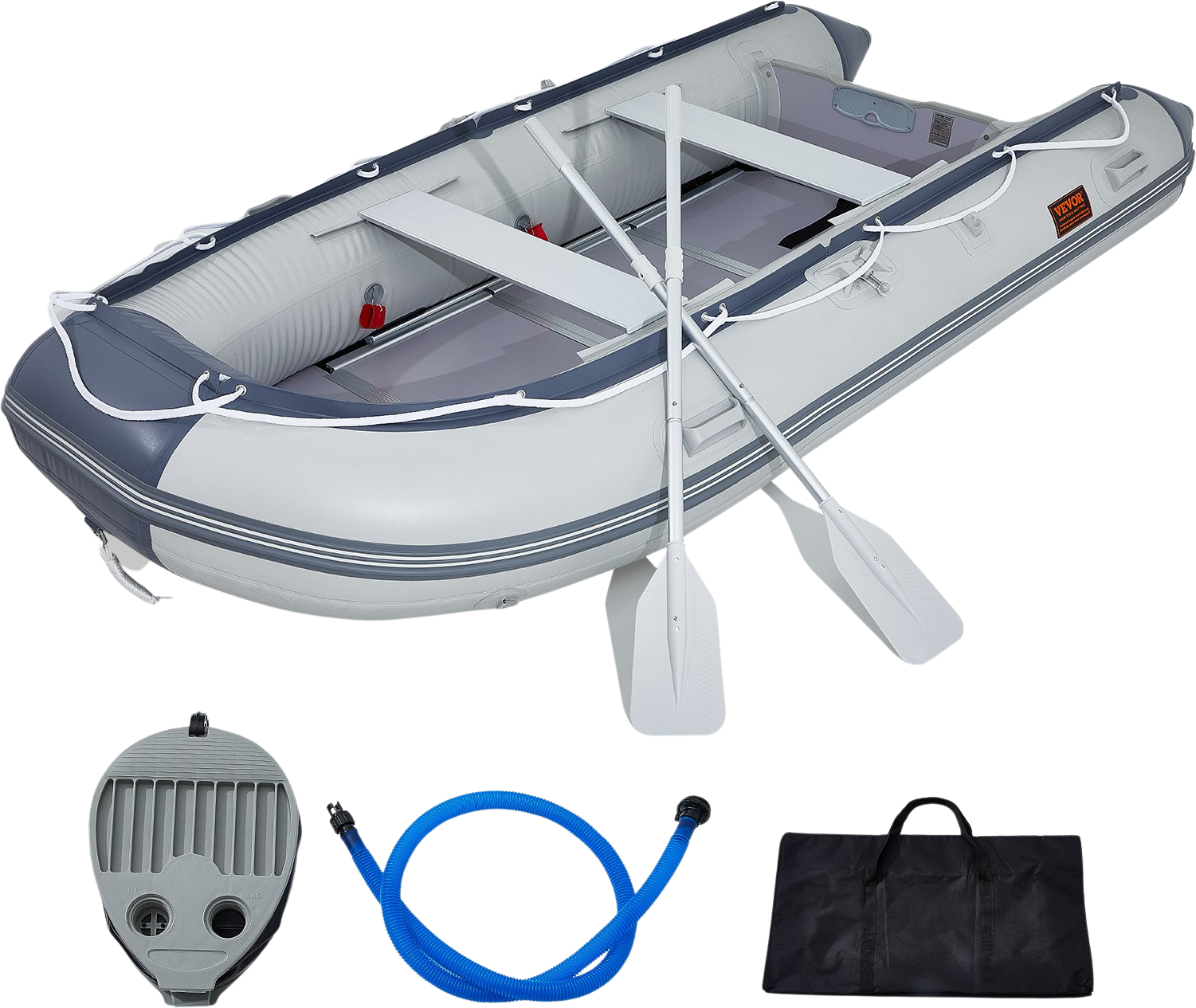 Vevor Inflatable Dinghy Boat 6-Person with Adjustable Bench and Accessories New