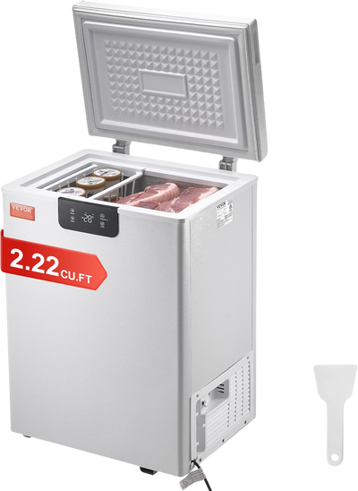 Vevor Chest Freezer 2.22 Cu.Ft. 63 L Deep Freezer with Adjustable Thermostat New