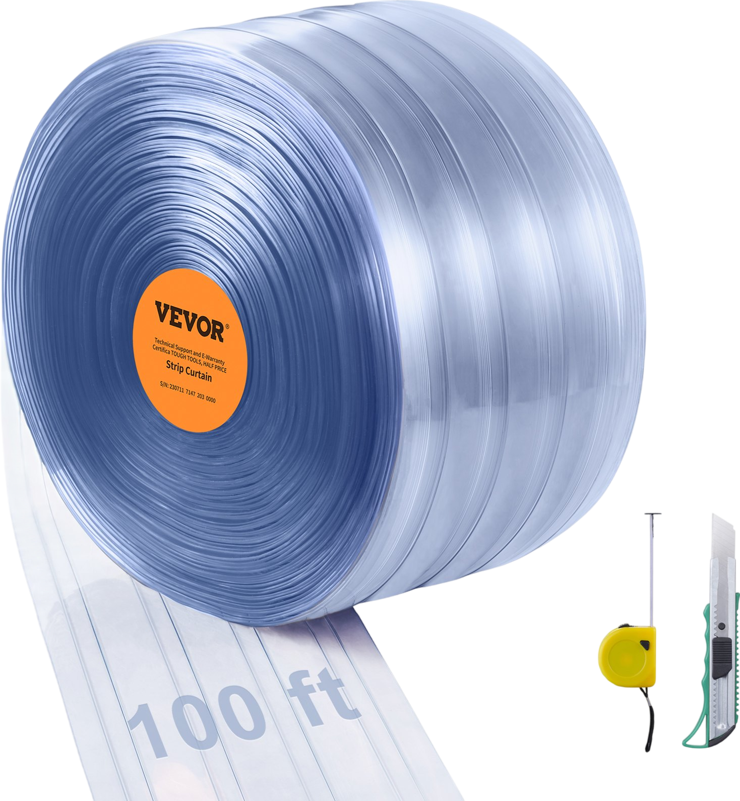 Vevor PVC Strip Curtain 100' x 12