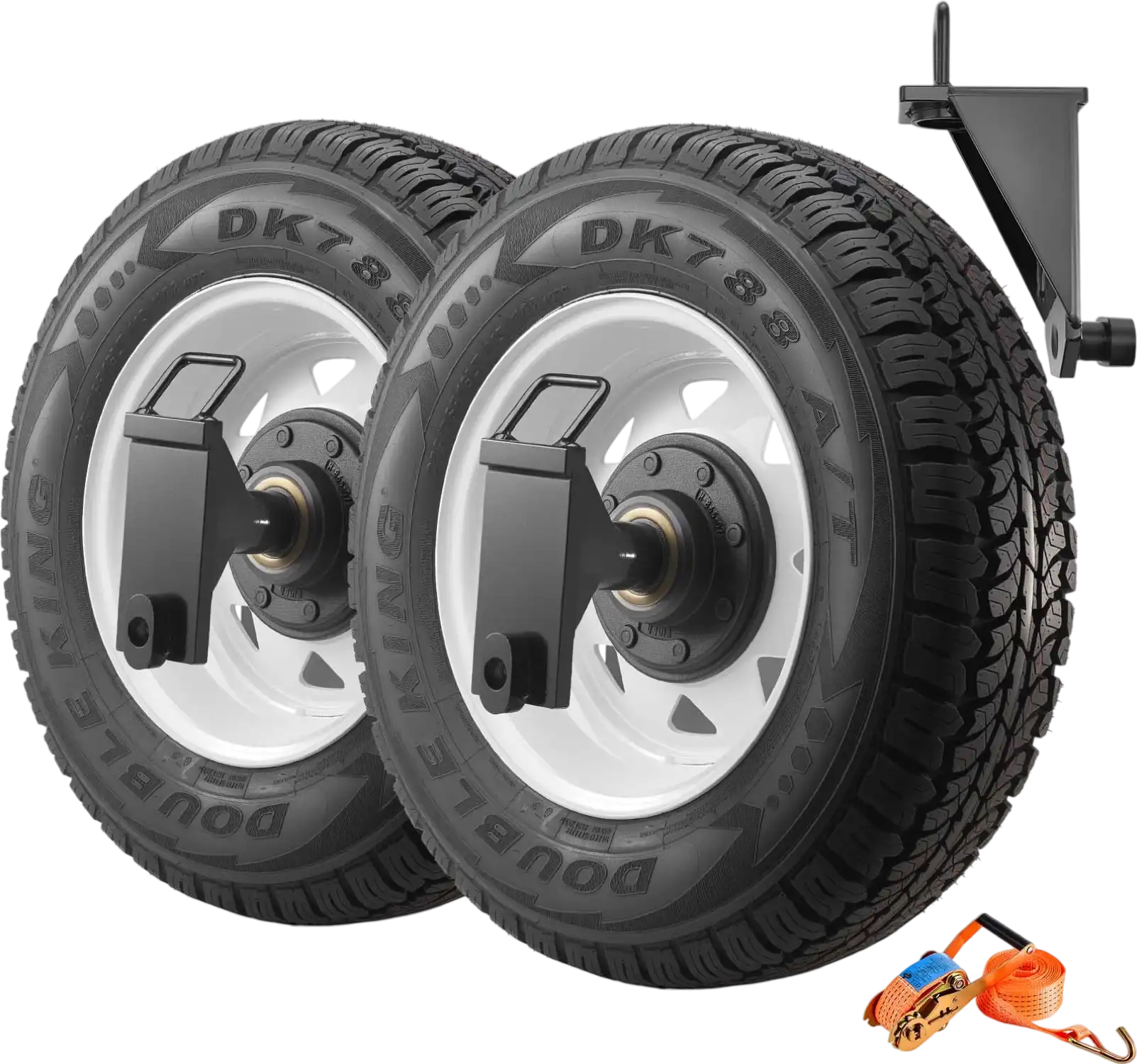 Vevor Shipping Container Wheels Kit 8-Lug with Ratchet Tie Downs New