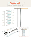 Vevor Sliding Pocket Door 30" x 80" Frosted Glass with Hardware Kit New