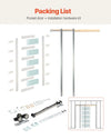 Vevor Sliding Pocket Door 36" x 80" Frosted Glass with Hardware Kit New