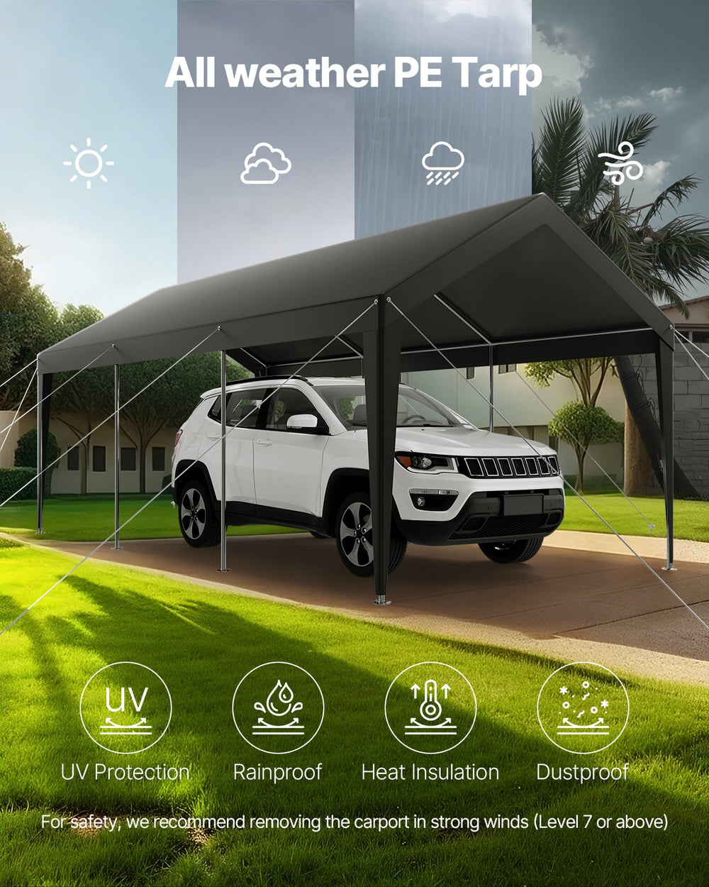 Vevor Carport Canopy 10 x 20 Ft Heavy Duty Car Shelter New