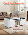 Vevor Lift Top Coffee Table 47.2" with Barn Door & Hidden Storage New