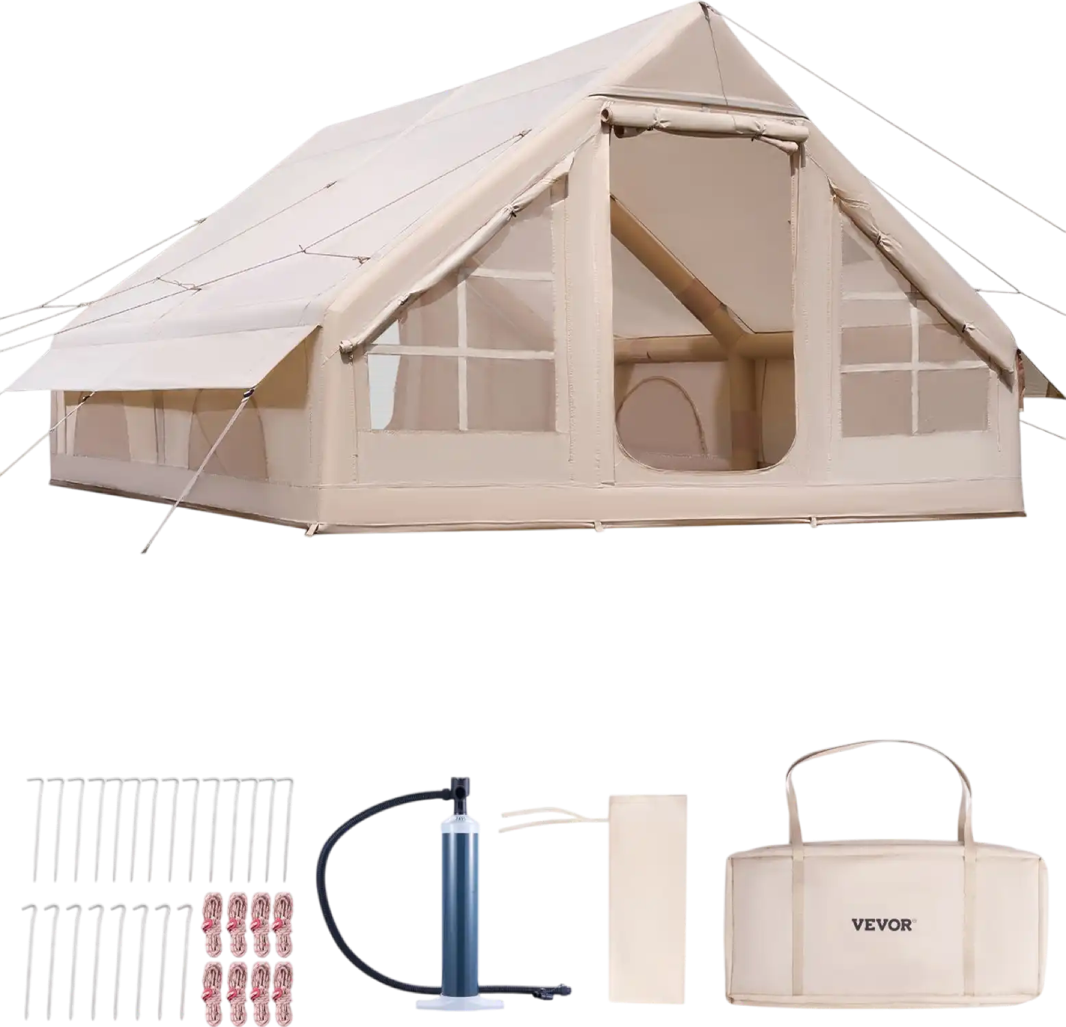 Vevor Inflatable Camping Tent 9.8 x 13 Ft with Pump 5-8 Person Capacity New