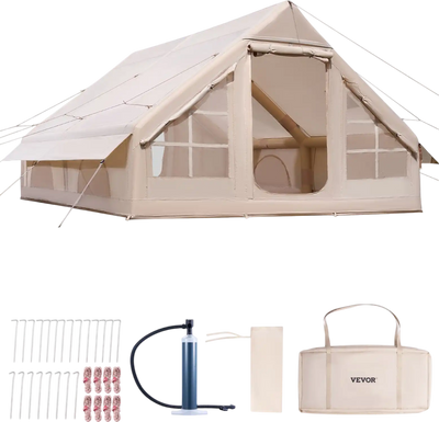Vevor Inflatable Camping Tent 9.8 x 13 Ft with Pump 5-8 Person Capacity New