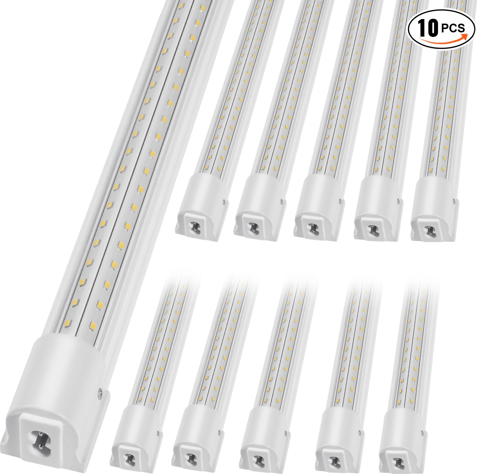 Vevor LED Shop Light Fixture Linkable 8 Ft. 10000LM 80W with 48