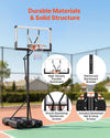 Vevor Portable Basketball Hoop 10' Height Adjustable 54" Backboard New