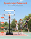 Vevor Portable Basketball Hoop 10' Height Adjustable 54" Backboard New