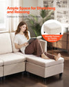 Vevor Modular Sectional Sofa 3-Seater with Hidden Storage and Ottoman New