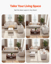 Vevor Modular Sectional Sofa 5-Seater with Hidden Storage New