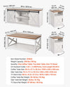 Vevor Coffee Table Set with 2 End Tables and 66" TV Stand New