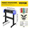 Vevor Vinyl Cutter Machine 28" LCD Display Adjustable Force and Speed 20 Blades New