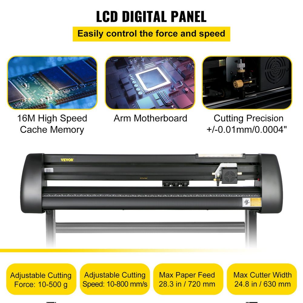 Vevor Vinyl Cutter Plotter Offline 28" with Floor Stand LCD Panel Sign ...