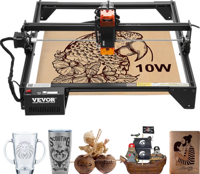 Vevor Laser Engraving Machine 10W 6.5 IPS High Speed with Spot Compression New