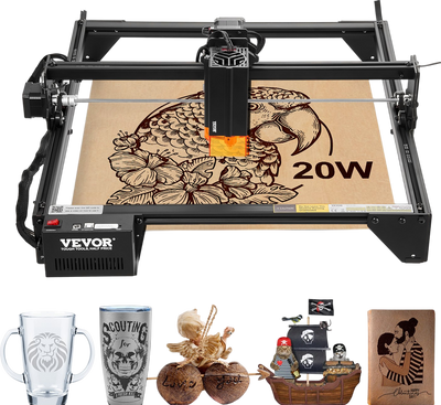 Vevor Laser Engraving Machine 20W 6.5 IPS High Speed with Spot Compression New