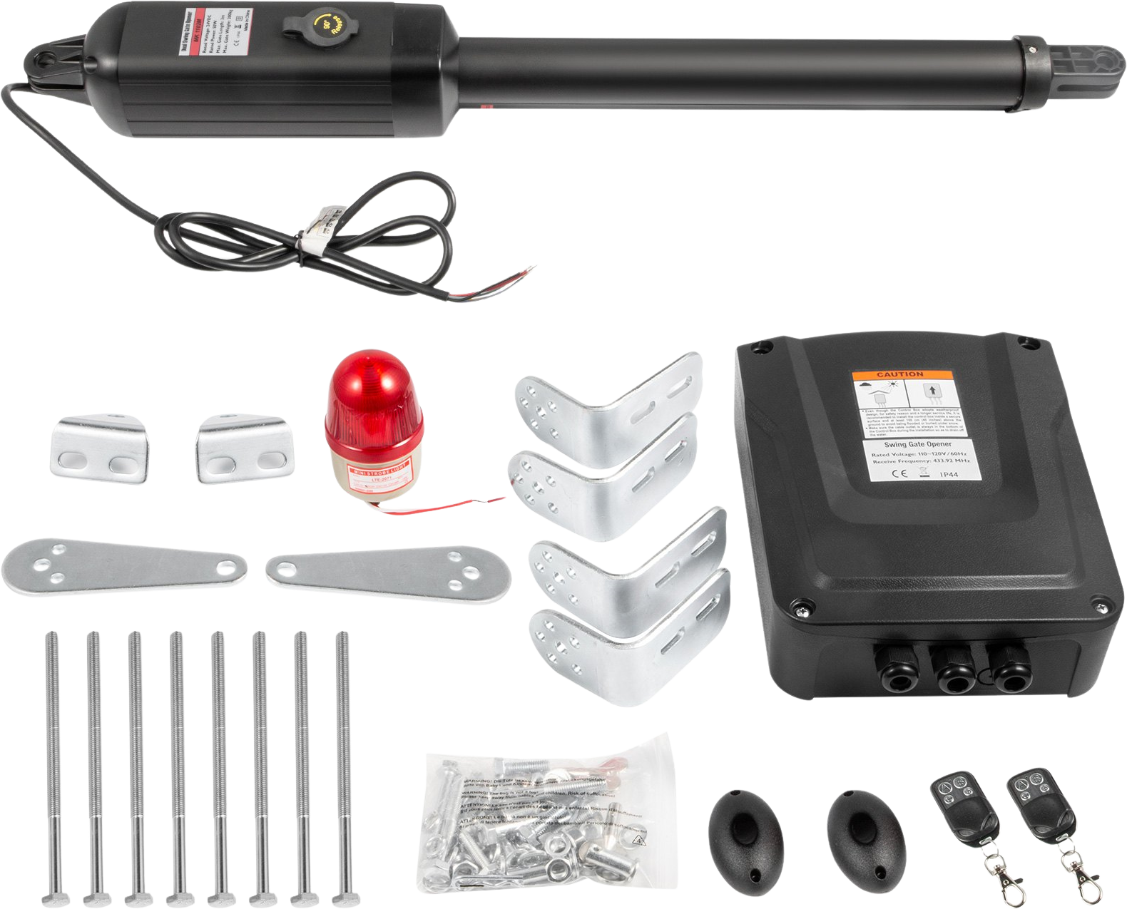 Vevor Automatic Gate Opener with Remote Complete Kit 838 Lbs Capacity 80W New