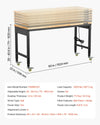 Vevor Workbench on Wheels 60 x 22 in. Oak Top with Side Pegboards Power Outlets New