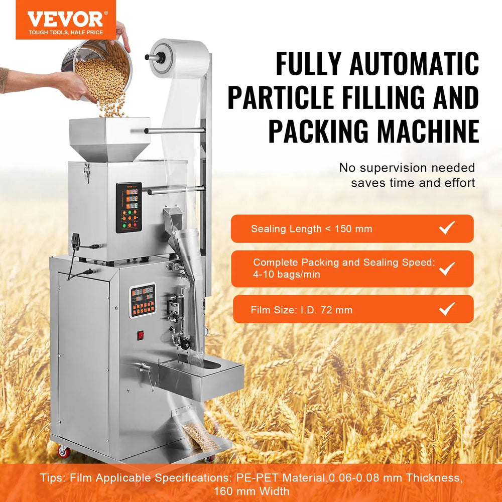 Vevor Automatic Particle Packaging Machine Multifunction Weighing Filling 1-100g New