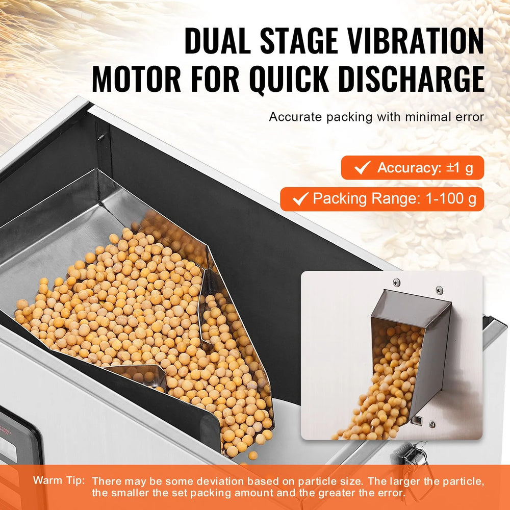Vevor Automatic Particle Packaging Machine Multifunction Weighing Filling 1-100g New