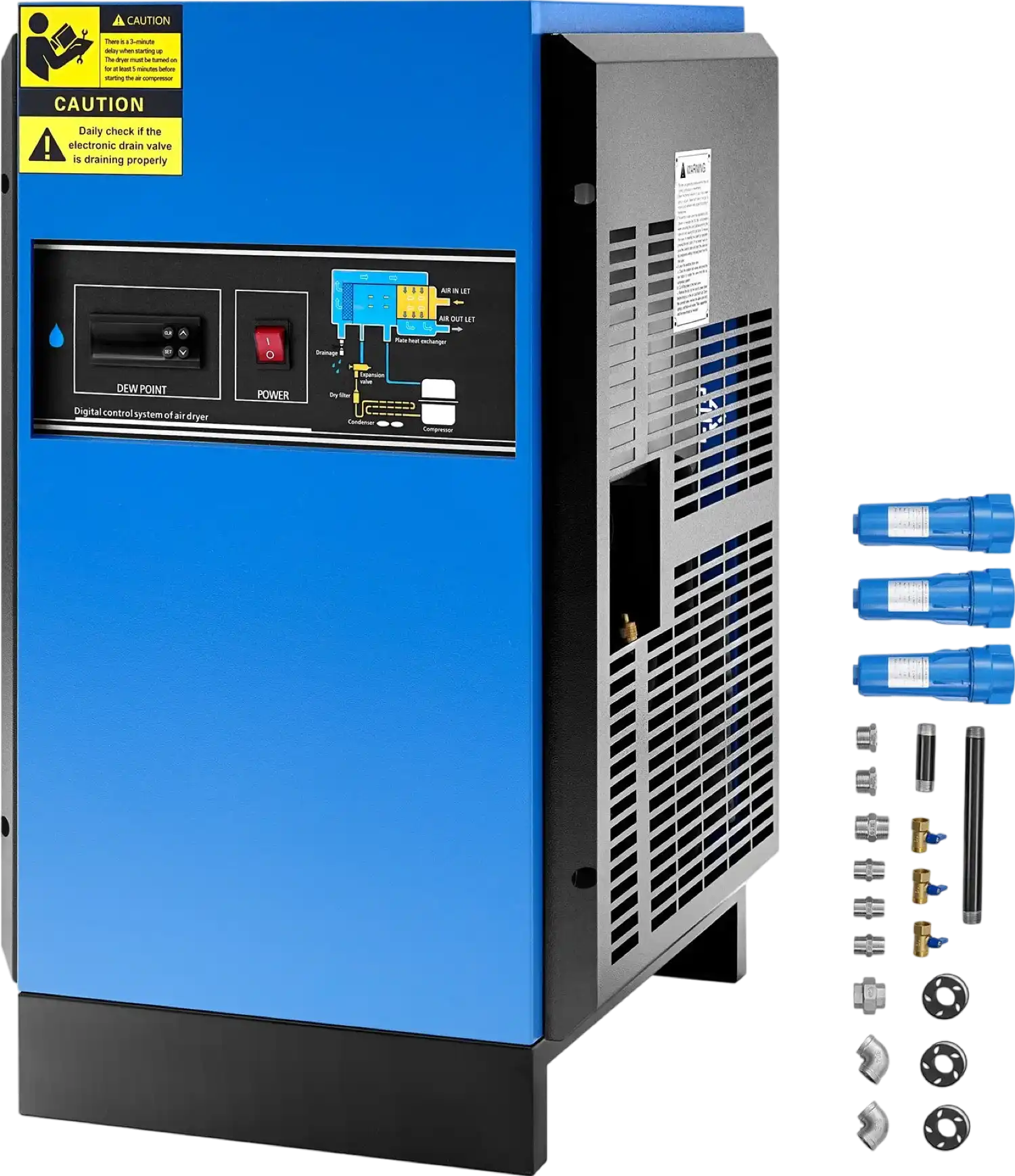 Vevor Compressed Air Dryer Refrigerated 85 CFM for 15-20 HP Compressors New