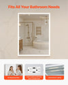 Vevor Lighted Medicine Cabinet 24 x 32 in. with Magnifying Mirror 3 Color Dimmable LED New
