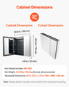 Vevor Lighted Medicine Cabinet 30 x 28 in. with Anti-Fog Mirror 3-Color Dimmable LED New