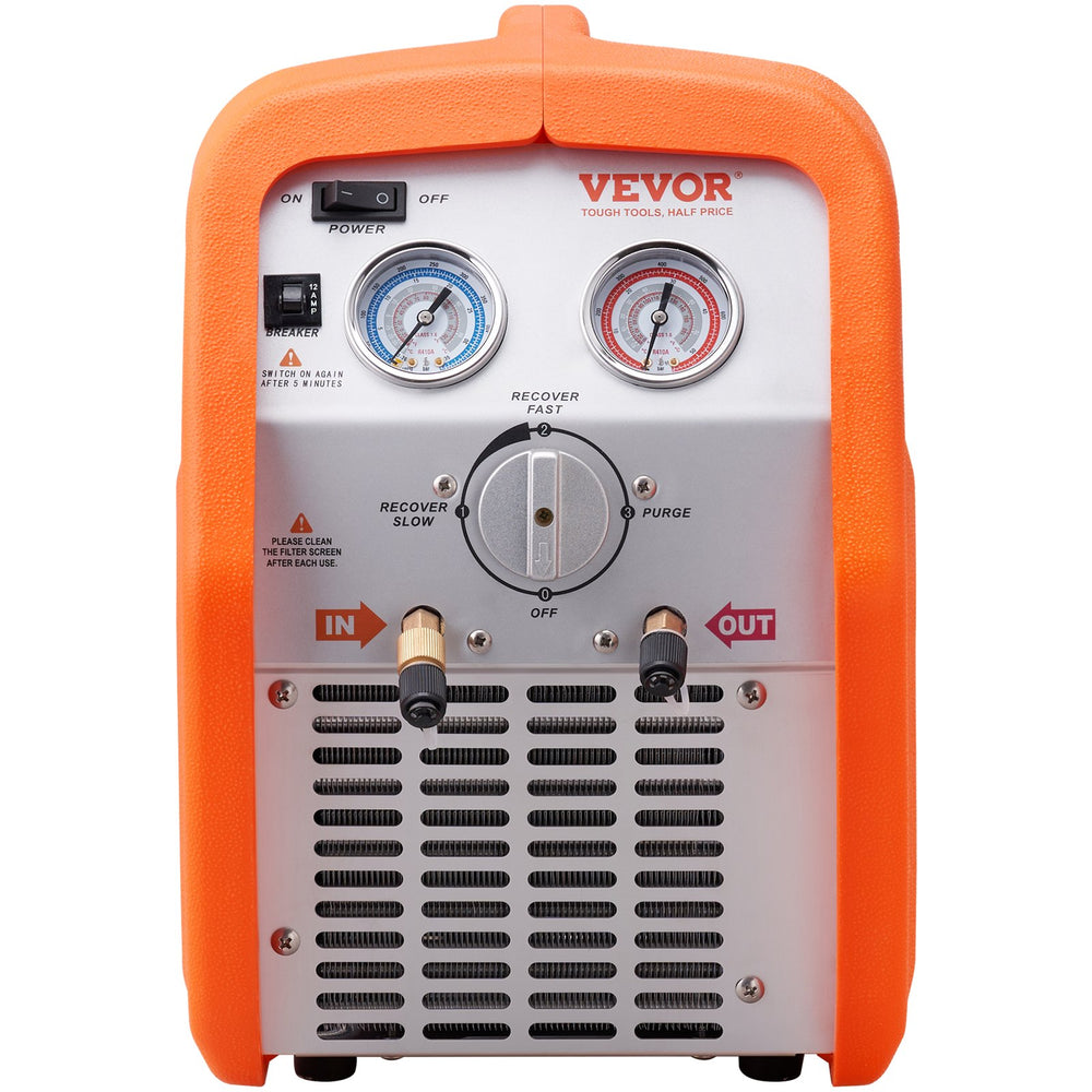 Vevor Refrigerant Recovery Machine Portable 3/4 HP with High Pressure Protection 120V New