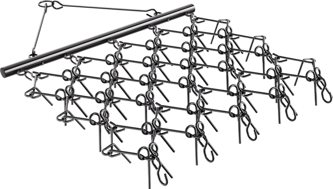 Vevor Drag Harrow 5.8 x 4.8 ft Chain ATV Lawn Rake for Landscape Leveling New